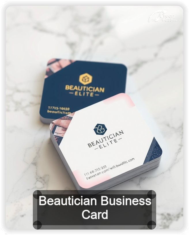 Beautician business card design sample