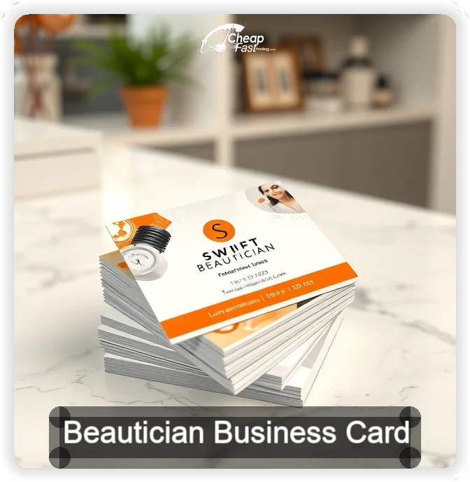 Beautician business card design sample