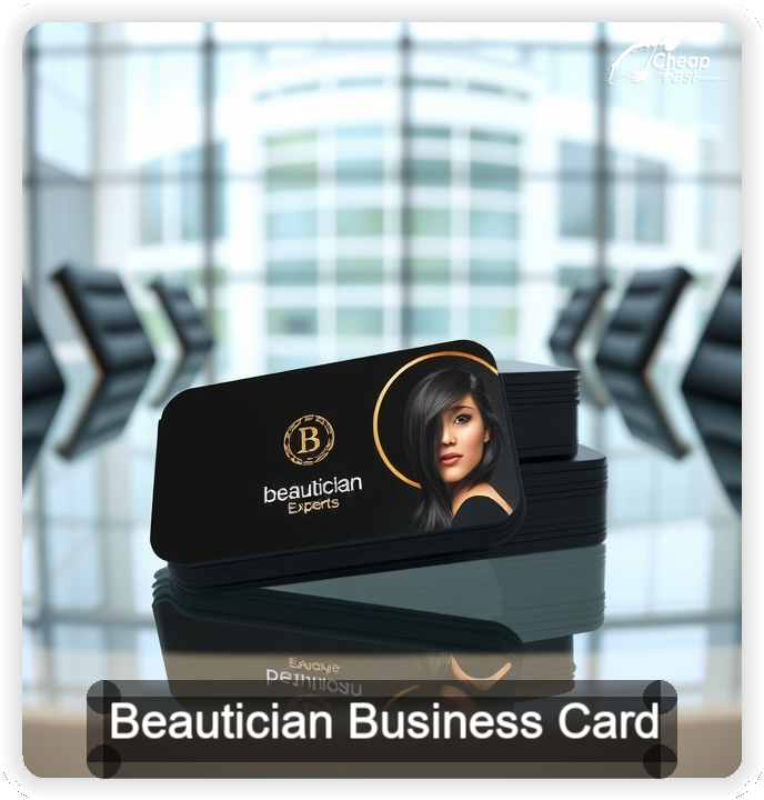 Beautician business card design sample