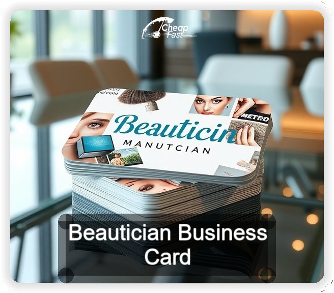 Beautician business card design sample