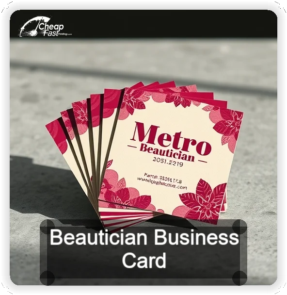 Beautician business card design sample