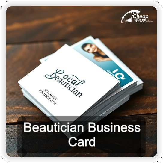 Beautician business card design sample