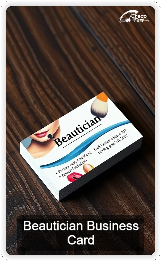 Beautician business card design sample