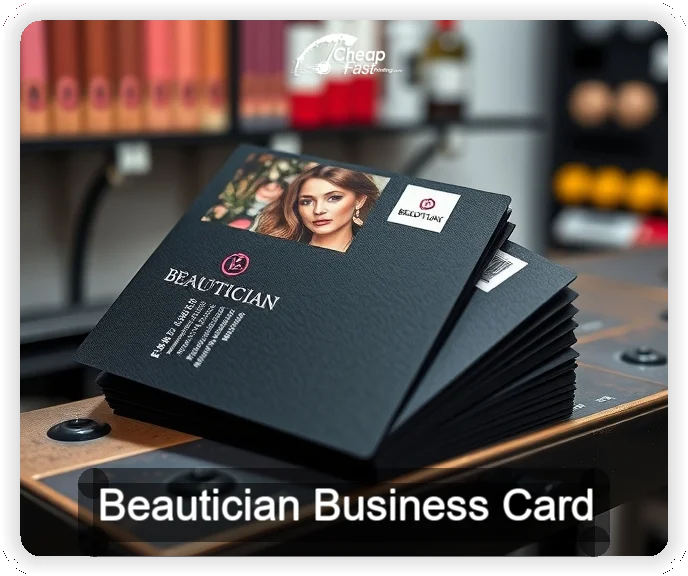 Beautician business card design sample