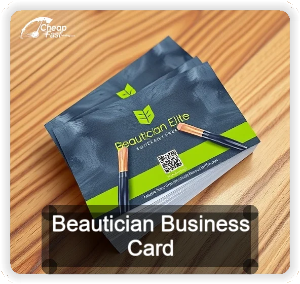 Beautician business card design sample