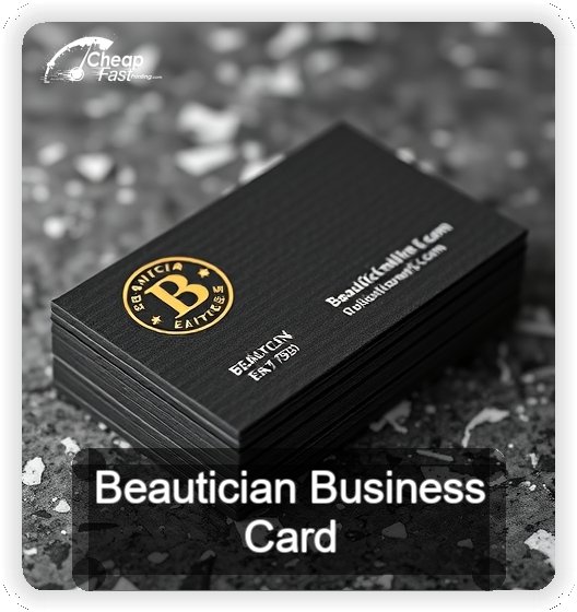 Beautician business card design sample
