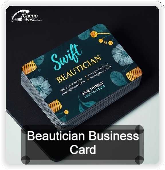 Beautician business card design sample