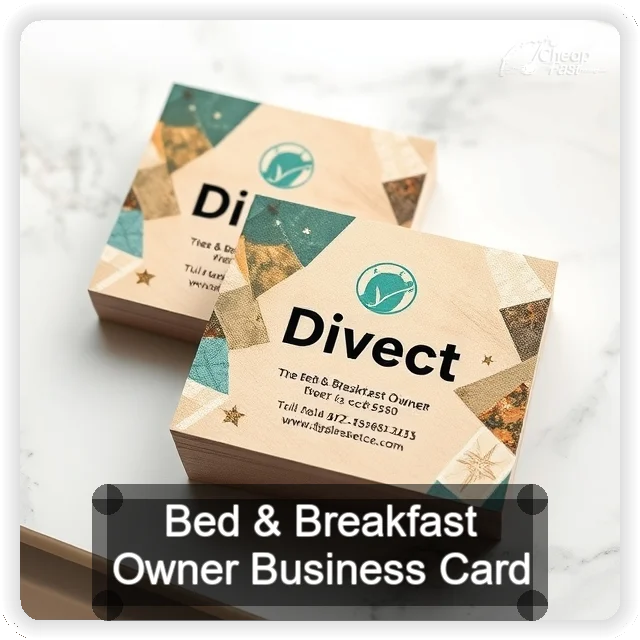 Bed And Breakfast Owner business card design sample