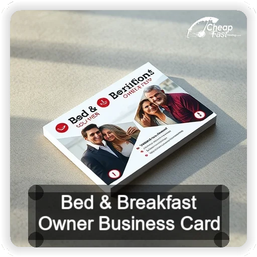 Bed And Breakfast Owner business card design sample