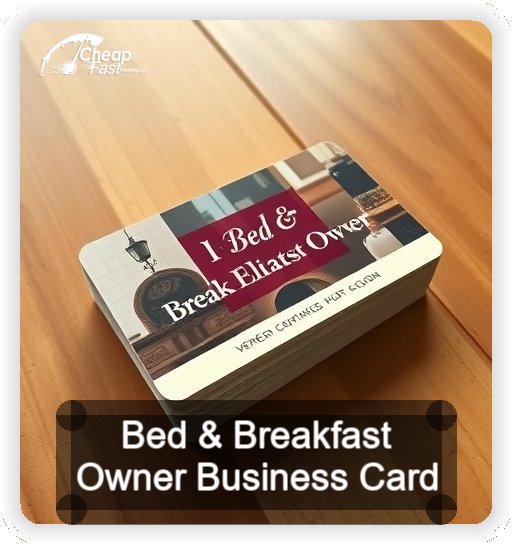 Bed And Breakfast Owner business card design sample