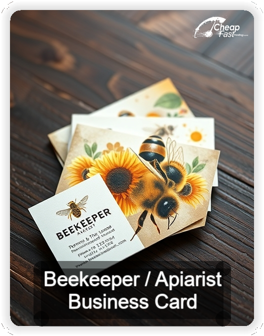 Beekeeper Apiarist business card design sample