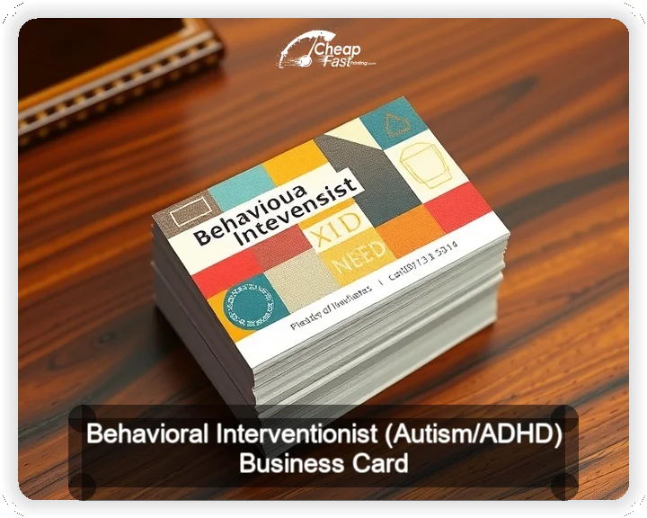 Behavioral Interventionist Autism Adhd business card design sample