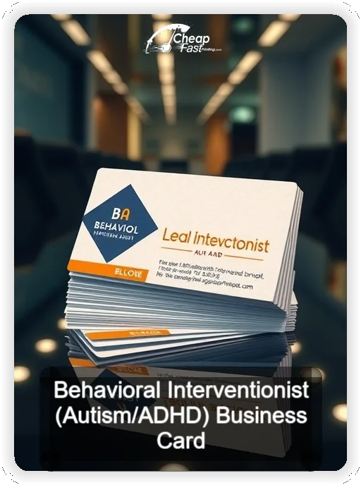 Behavioral Interventionist Autism Adhd business card design sample