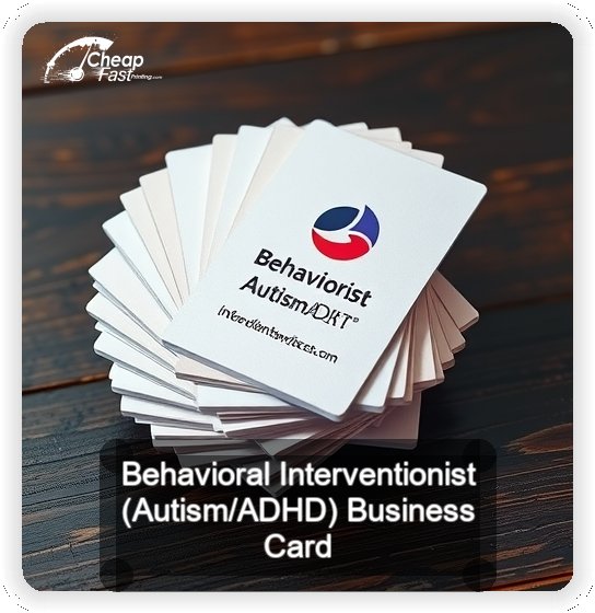 Behavioral Interventionist Autism Adhd business card design sample