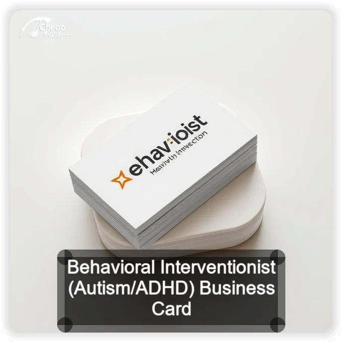 Behavioral Interventionist Autism Adhd business card design sample