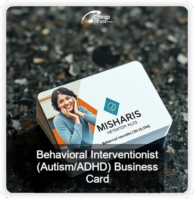 Behavioral Interventionist Autism Adhd business card design sample