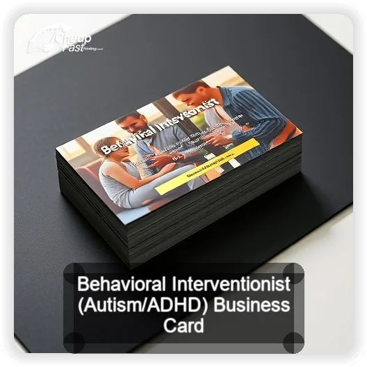 Behavioral Interventionist Autism Adhd business card design sample