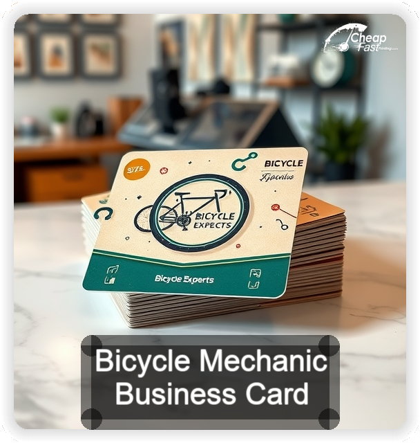 Bicycle Mechanic business card design sample
