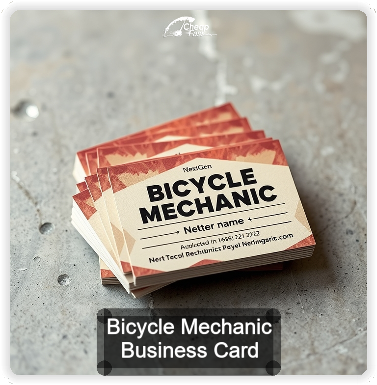 Bicycle Mechanic business card design sample