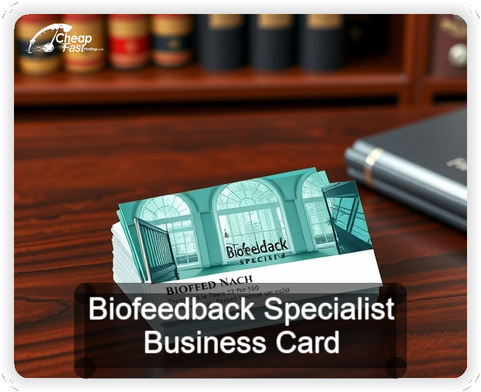 Biofeedback Specialist business card design sample