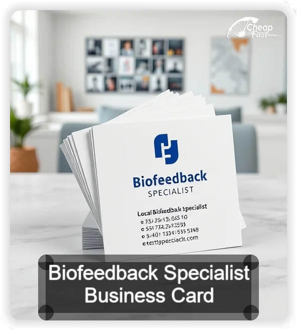 Biofeedback Specialist business card design sample