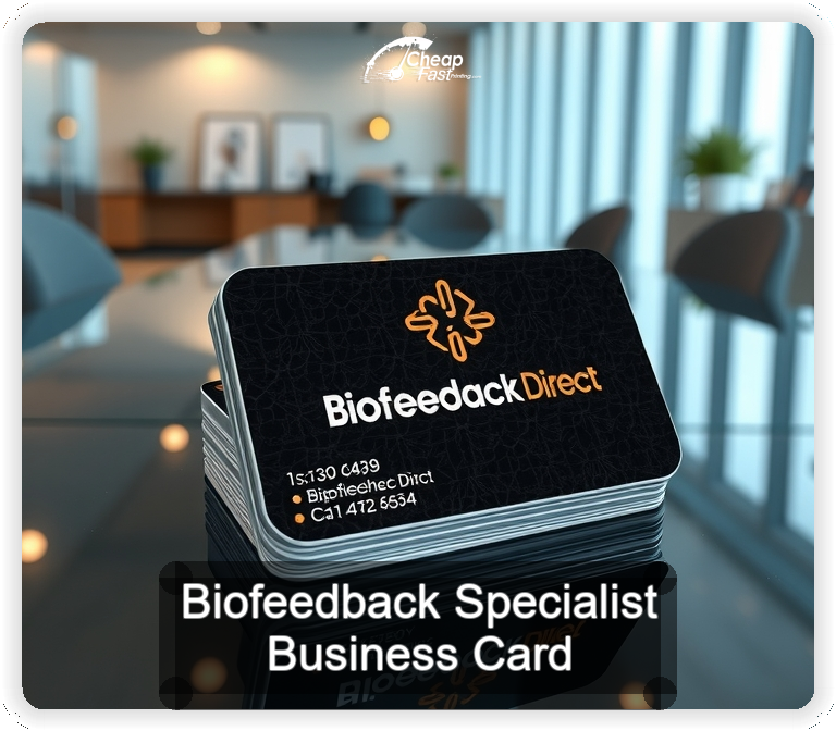 Biofeedback Specialist business card design sample