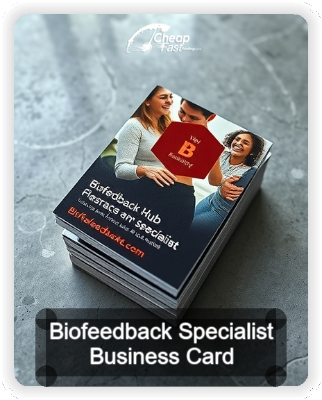 Biofeedback Specialist business card design sample