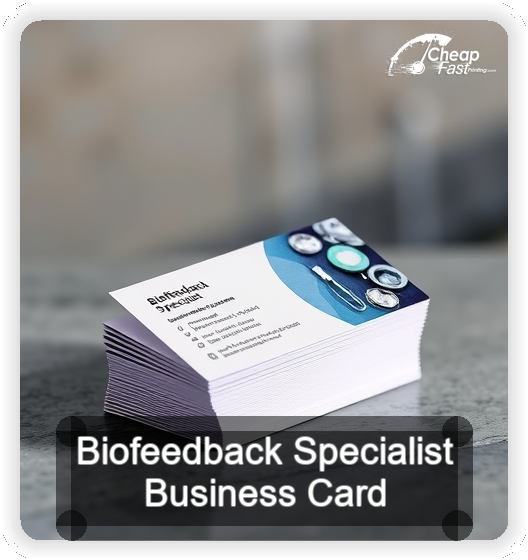 Biofeedback Specialist business card design sample