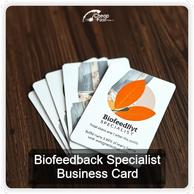Biofeedback Specialist business card design sample