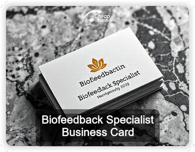 Biofeedback Specialist business card design sample