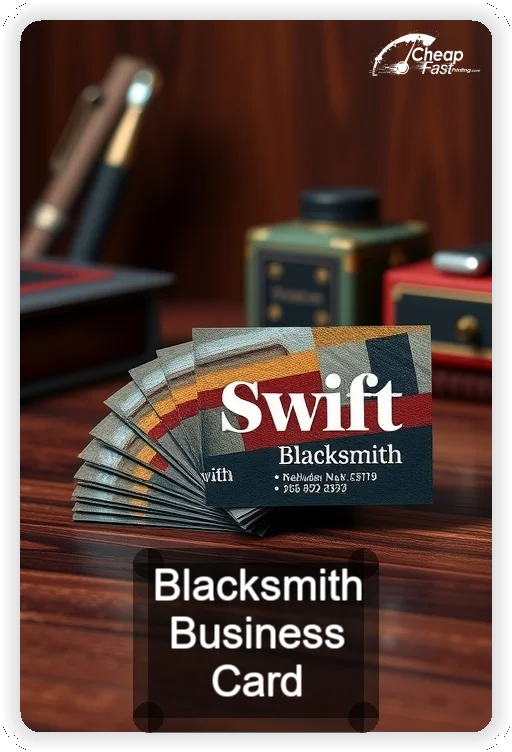 Blacksmith business card design sample