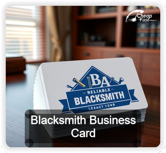 Blacksmith business card design sample