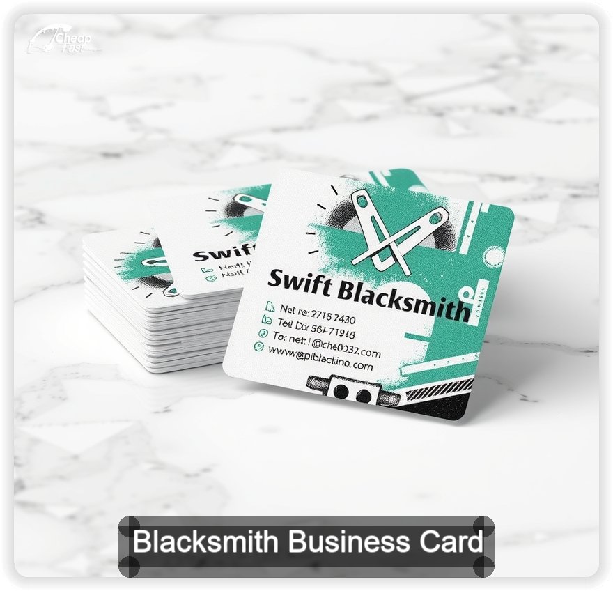Blacksmith business card design sample