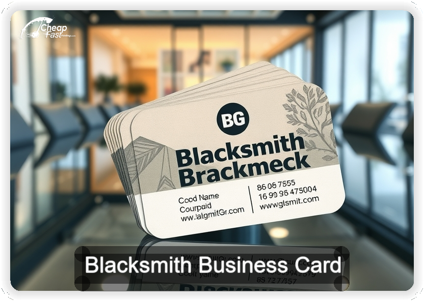 Blacksmith business card design sample