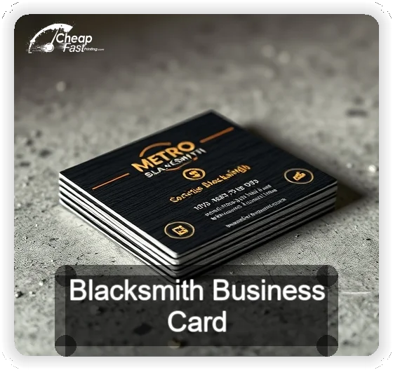 Blacksmith business card design sample