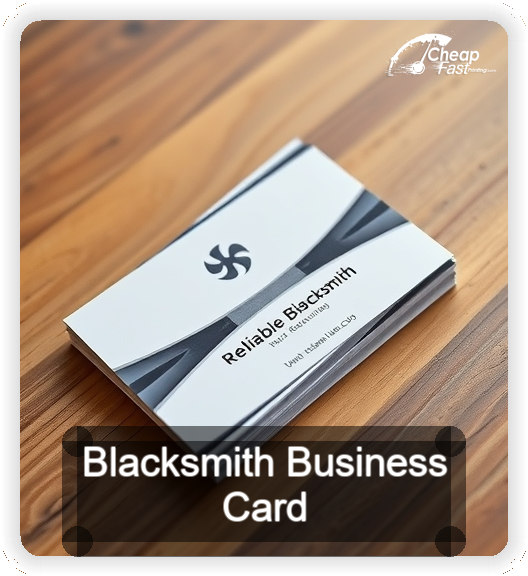 Blacksmith business card design sample