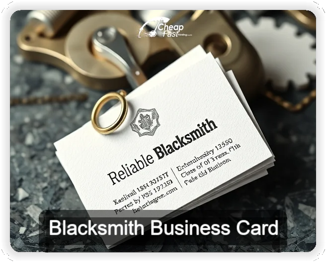Blacksmith business card design sample