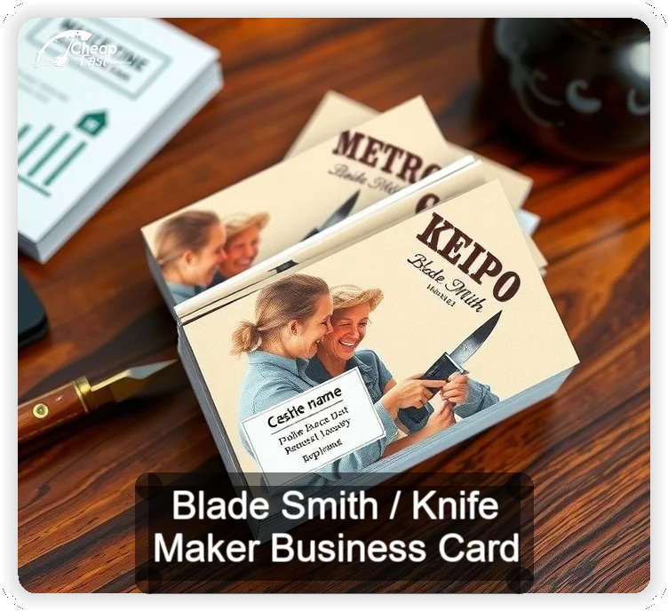 Blade Smith Knife Maker business card design sample