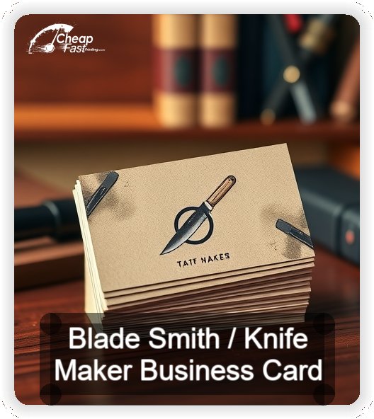 Blade Smith Knife Maker business card design sample