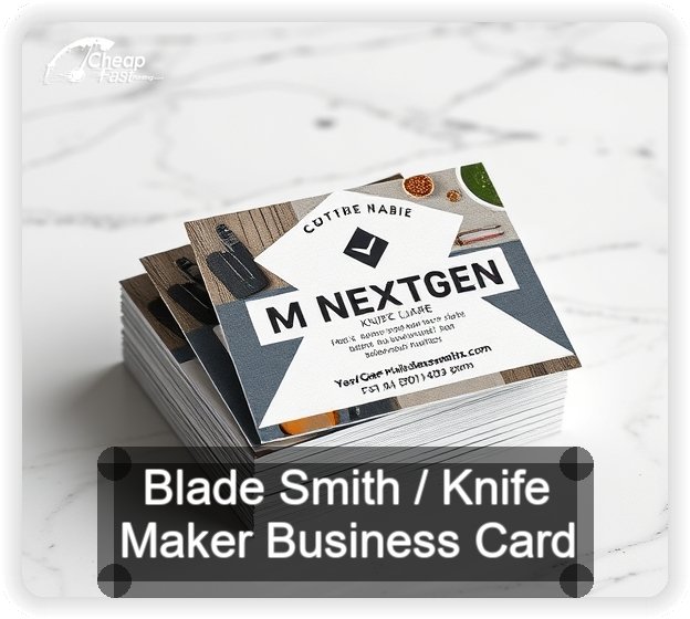 Blade Smith Knife Maker business card design sample
