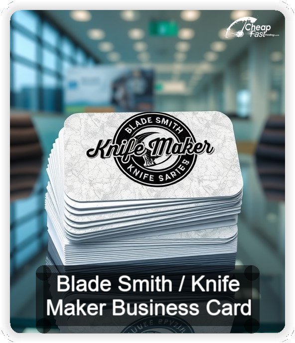 Blade Smith Knife Maker business card design sample