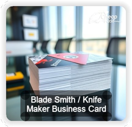Blade Smith Knife Maker business card design sample