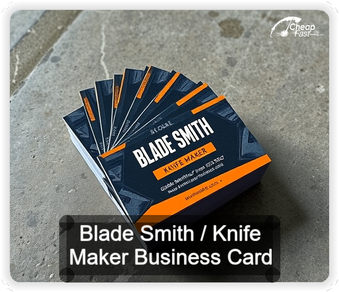 Blade Smith Knife Maker business card design sample