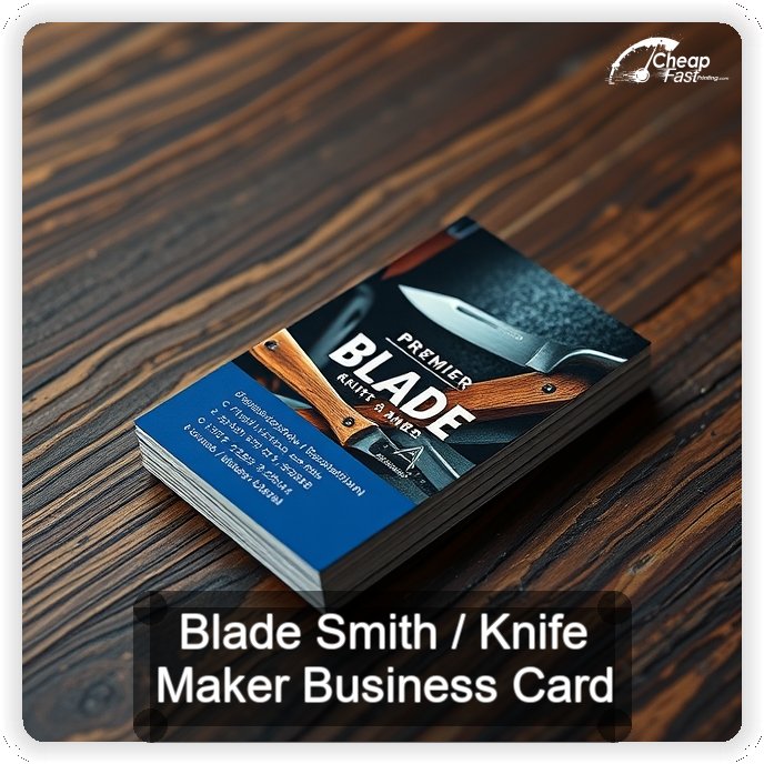 Blade Smith Knife Maker business card design sample