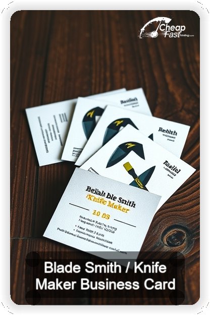 Blade Smith Knife Maker business card design sample