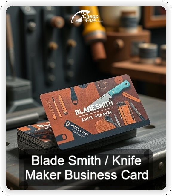 Blade Smith Knife Maker business card design sample