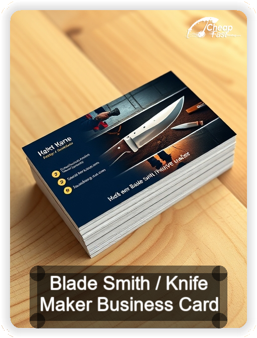 Blade Smith Knife Maker business card design sample