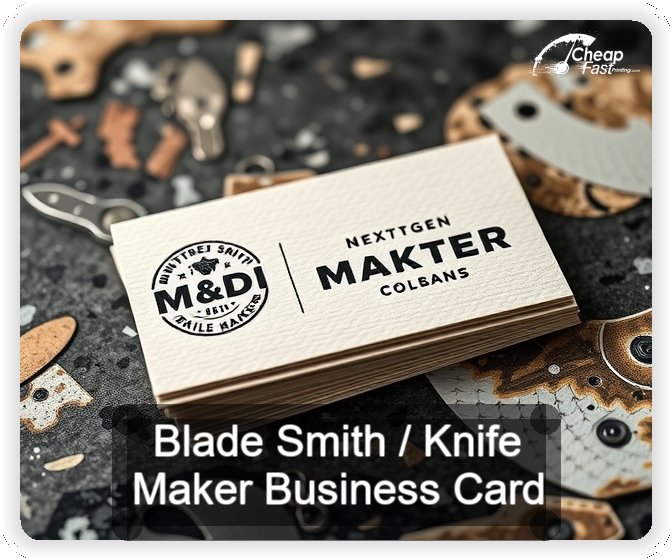 Blade Smith Knife Maker business card design sample