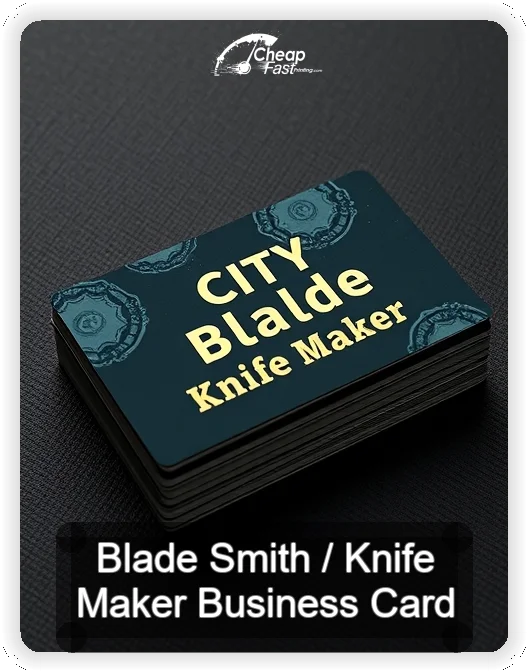 Blade Smith Knife Maker business card design sample