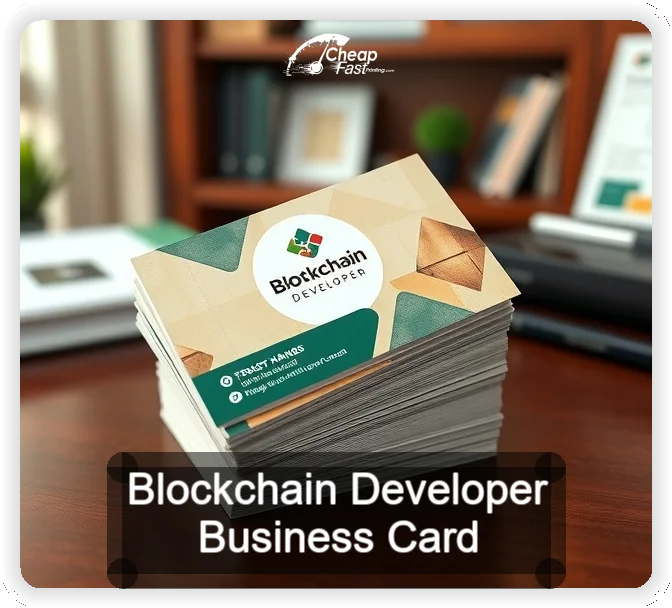Blockchain Developer business card design sample
